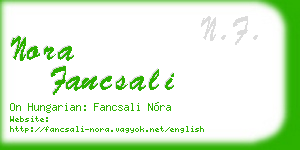 nora fancsali business card